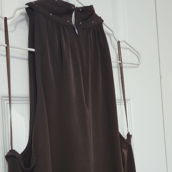 MICHAEL Michael Kors Dark Brown Sleeveless Shirt - Picture 5 of 6